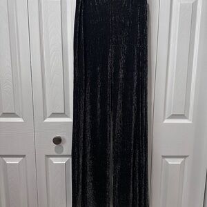 S. Levine black metallic wide leg dress pants M